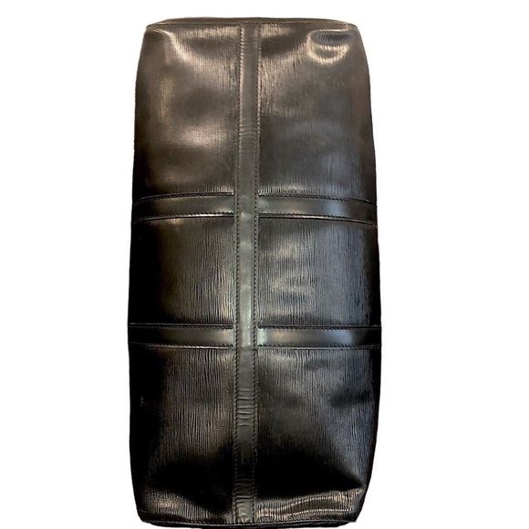 LOUIS VUITTON LV 50 Black Epi KeepAll Boston Weekend Travel Bag Duffle VI8911 - Picture 4 of 17